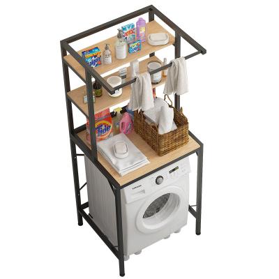 China Home Organizer For Flip Type Washing Machine Three Layers Bathroom Stand Viable Toilet Shelf for sale