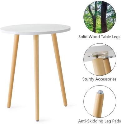 China Easy Assembly Round White Modern Home Decor Coffee Tea End Table For Living Room Bedroom Balcony,Easy Assembly Side Table for sale