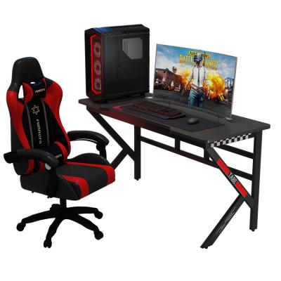 China Easy to Assemble Carbon Gaming Table Gaming PC Station Computer Gaming Desk for Gaming PC for sale