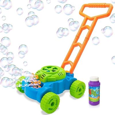 China Plastic Bubble Lawn Mower For Kids Automatic Bubble Machine With Music Sounds Best Toys For Boys Girls Ages 3 -12 Years for sale