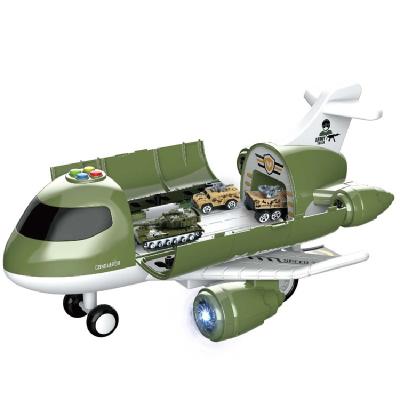 China Diecast Flat Model Transport Construction Airplane Toy With Car Early Education Set Baby Boy Girl Truck Toy Military Cargo Mini Cars for sale