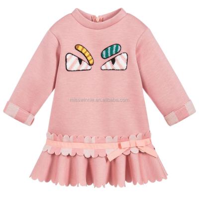 China Kids Girl Winter Viable Dress With Pattern Cotton Fabric Casual Style Kids Clothes Making for sale