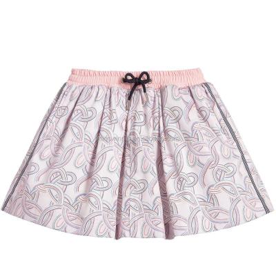 China 2021 Latest Design Kids Girl Summer Breathable Skirt Printed Pattern Casual Style OEM Fashion Kids Skirt Custom Made for sale