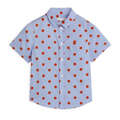 China Breathable Short Sleeve Shirt European Boys Dots Style Short Sleeve Kids Clothing for sale