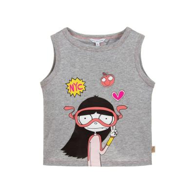 China Fashion Lovely Girl's Breathable Cotton Tank Top Kids Summer Wear for sale