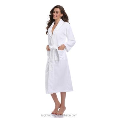 China Thermal Custom Solid Color Four Seasons Hotel Luxury 100% Cotton Bathrobe Pajamas Women for sale