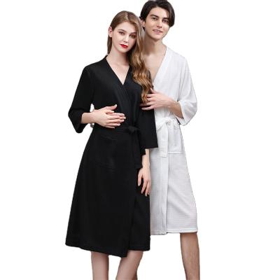 China QUICK DRY Slim Seven-Sleeve Waffle Bathrobe for Summer Women Water Absorbent and Quick Dry for sale