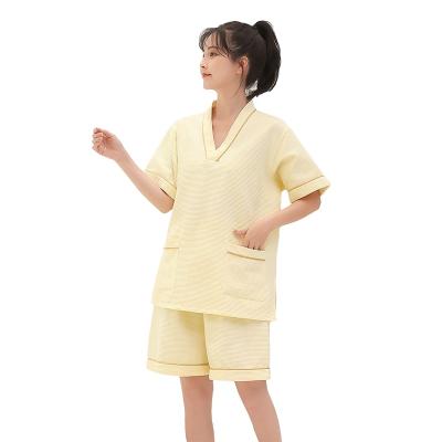 China Summer Home Dressing Gown Waffle Bathrobe Women QUICK DRY Sleepwear for sale