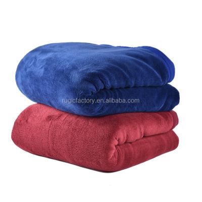 China New Fire Retardant Fleece Blanket Super Soft Thick Throw Blanket On Sofa Bed Airline Travel for sale