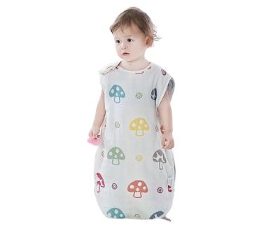 China Anti-Static Soft Cotton Newborn Baby Muslin Sleeping Bags Baby Rompers Sleeveless Baby Supplies for sale