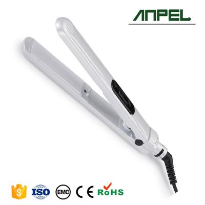 China Mains Powered Ceramic Hair Straightener White And Black Personalized Hair Flat Iron for sale