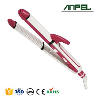 China Mains Powered Hot Selling 3 In 1 Steam Hair Straightener Hair Curler Iron for sale