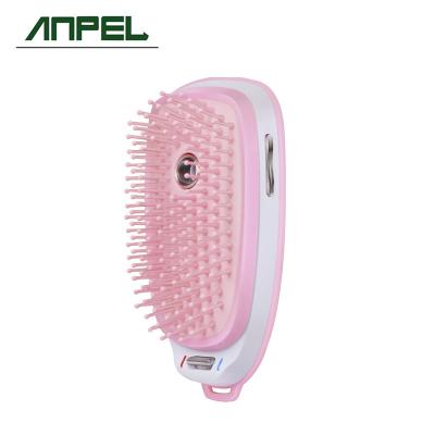 China USB Charging Portable Vibration Massager USB Cable Filling Ionic Hair Brush for sale