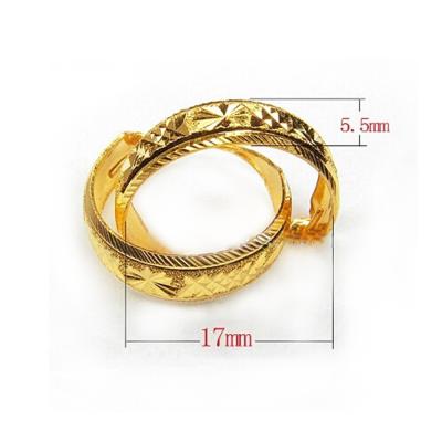 China Trendy Gold Circle Earrings Women Solid Gold Cuff Earrings Jewelry Findings 24K Gold Jewelry Sold By PCS for sale