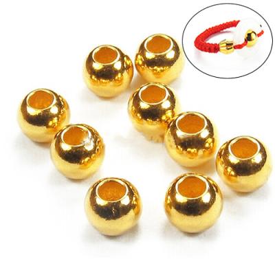 China METAL 24K Solid Gold Jewelry Beads Loose Beads For Jewelry Making Supplies 3 mm for sale