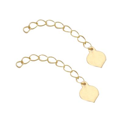 China Environmental Friendly Real Gold Jewelry 18K Supplement Chain For Necklace Bracelet 0.98 Inches for sale