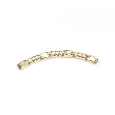 China 925gifts gold filled curved tube connector for bracelet jewelry making unique ID40068 gold filled jewelry 40068 for sale