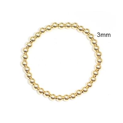 China Gifts888 Environmental Friendly 14K Gold Filled 3mm Beads Bracelet For Women Girls for sale