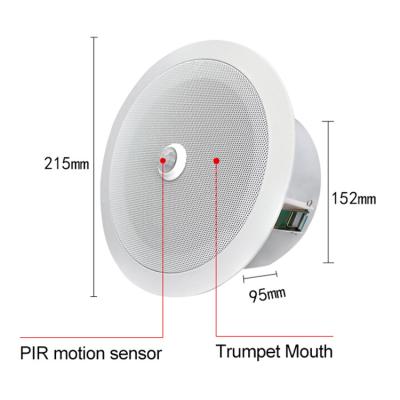 China AC110-220V Voice Prompt Voice Prompt PIR Alarm Detective Motion Sensor Warning Prompt Speaker With Multiple Functions for sale