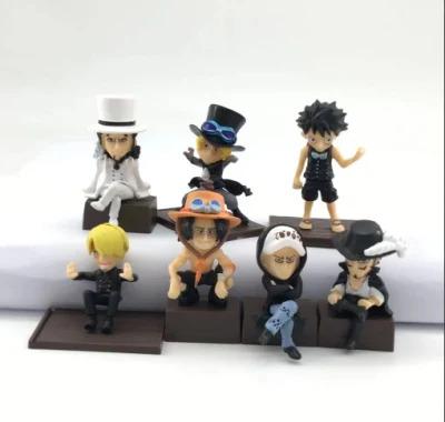 China Plastic Toy Cartoon Character Anime Figure Cartoon Toys Black Stage 7 One Piece Dolls Anime Action Figure Model Clothes for sale