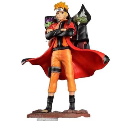 China Luminous Cartoon Toy 23cm Ootutuki Hagoromo Anime Figures Uzumaki PVC Anime Action Number With Two Toads for sale