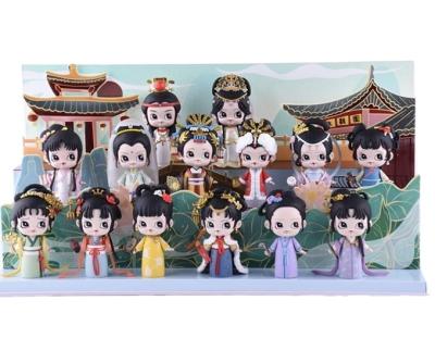 China Han Chinese Cartoon Toy Custom Baby Toy Han Cute Dressing Up Doll PVC Hanfu Chinese Handmade Ancient Girl Costume for sale