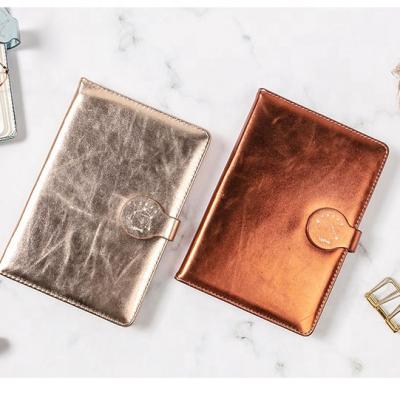 China Hardcover Business PU Button Program Planning Magnetic Notebook Thickened Book Simple Hand Book Chronicle Leather Hardcover Diary Senben for sale