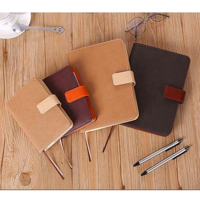 China Creative Logo Custom Simple Notebook Leather Hardcover Book A5 Hardcover Auto-Fill Book Time Management Book Schedule Book for sale