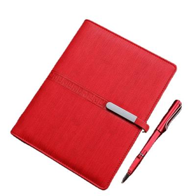 China Hardcover Manufacturers Wholesale Business A5 Leather PU Notepad Customized Logo Sewing Notebook for sale