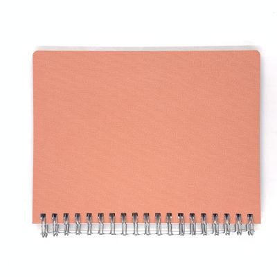 China New Designed Loose Leaf Spiral Coil Drawing Book Spiral Soft Leather Planner for sale