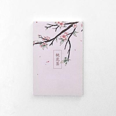 China Wholesale Lightweight Antique Flower Notepad Printed Peach Custom Made Notepad for sale