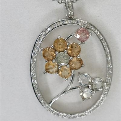 China Fashion 925 Sterling Silver Pendant Necklace Flower Hot Romantic Hot Selling Fast Delivery Stocks 2021 Trendy for sale