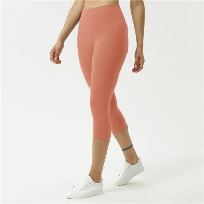 China Capri waist yoga pants crac! crack! Women's Antibacterial Yoga Leggings Sports Butt Top for sale