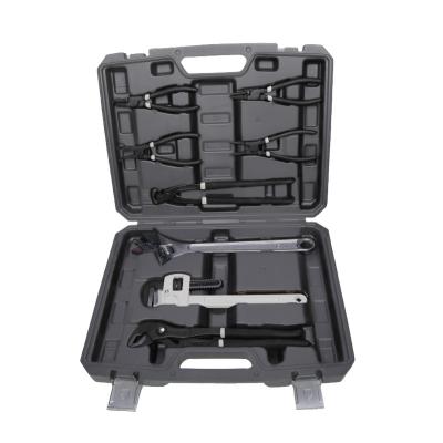 China Repair shop  TOMAC Customized 8 Pcs Universal Pliers And Wrench Set Kit Box Tool for sale