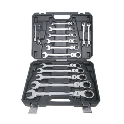 China Repair shop  TOMAC Industrial Tools 15 Pcs Flexible Socket Ratchet Wrenches Set In Bmc for sale