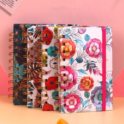 China UV Tanning Strap Mini Coil Notebook Relief Craft A6 Spiral Spiral Notebook for sale