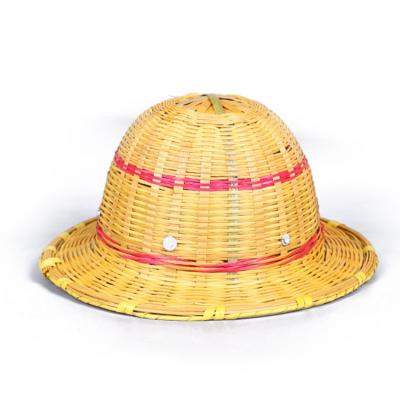 China Summer Construction Worker Helmet Site Manual Bamboo Weaving Small Brim Hard Hats Ventilation for sale