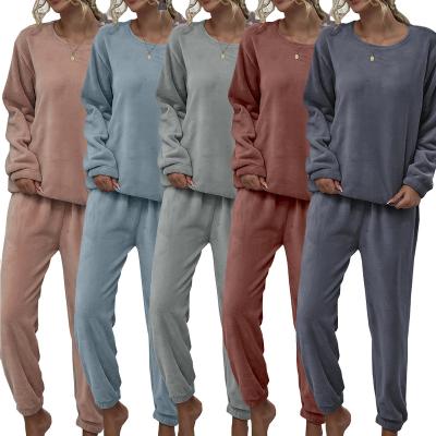 China Women's Pajamas Loungewear Breathable Pajamas Ladies Winter Sleepwear Comfortable Warm Soft Pajamas Sets 2 Pieces for sale