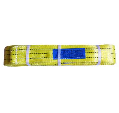 China Webbbing Sling 90 mm 3T yellow polyester webbing flat 7:1 lifting sling factor safty for sale