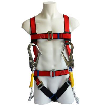 China Fall Protection Equipment Double Rope Seat Belt Safety Belt-Harness With Hooks for sale