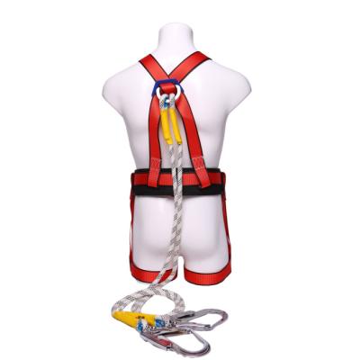 China Adjustable Fall Protection Equipment Seat Belt 5 Point Full Fall Protection Body Safety Harness for sale