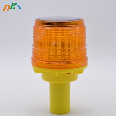 China PC for Lens ABS for Body DK Road Safety Solar Blue Red Flashing Outdoor Warning Beacon Light for sale