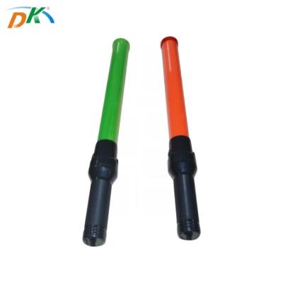 China DK External Battery Operated Plastic Traffic PVC Pipe Strobe Police Hand Stick Baton Warning Lights With Magnet for sale