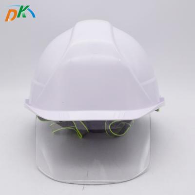 China Construction Work Safety Helmets With Yellow Visor CE EN397 EN166 Standard for sale