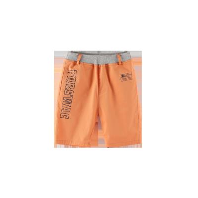 China Youth anti-pilling children's wear orange letters printed woven fashion shorts can be customized to change LOGO summer boys shorts for sale