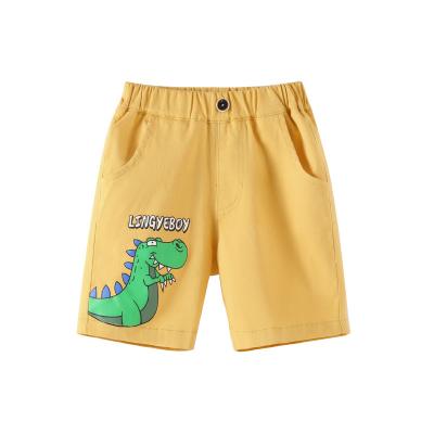 China Support anti-pilling LOGO sample custom children's clothing summer dinosaur print cotton casual children's pants boys shorts for sale