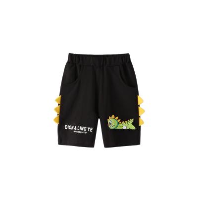 China Support anti-pilling LOGO sample custom children's clothing summer dinosaur print knitted casual cotton boy pants shorts for sale