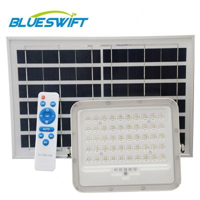 China Super Bright Waterproof Outdoor Aluminum Garden Lamp IP66 Solar Flood Light With Power Display 50W for sale