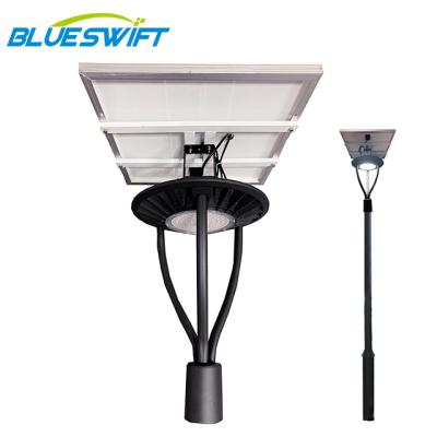 China 2021 New Garden Style Lamp Waterproof Pole LED Outdoor Garden Light With Big Solar Panel for sale