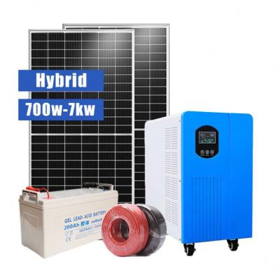 China 3Kw 4Kw 6Kw 7Kw Complete Home/Commercial Complete Solar Panel System And Inverter 5Kw With Batteries for sale